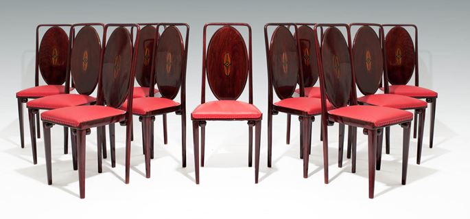 Josef Hoffmann / J. &amp; J. Kohn - A Set of Eleven Side Chairs | MasterArt